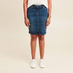 Jupe droite denim brut femme
