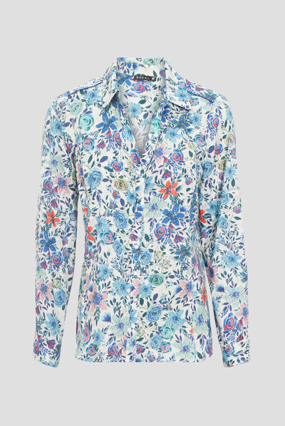 Chemise manches longues ecru femme