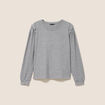 T-shirt doux avec bijoux gris fonc&eacute; femme