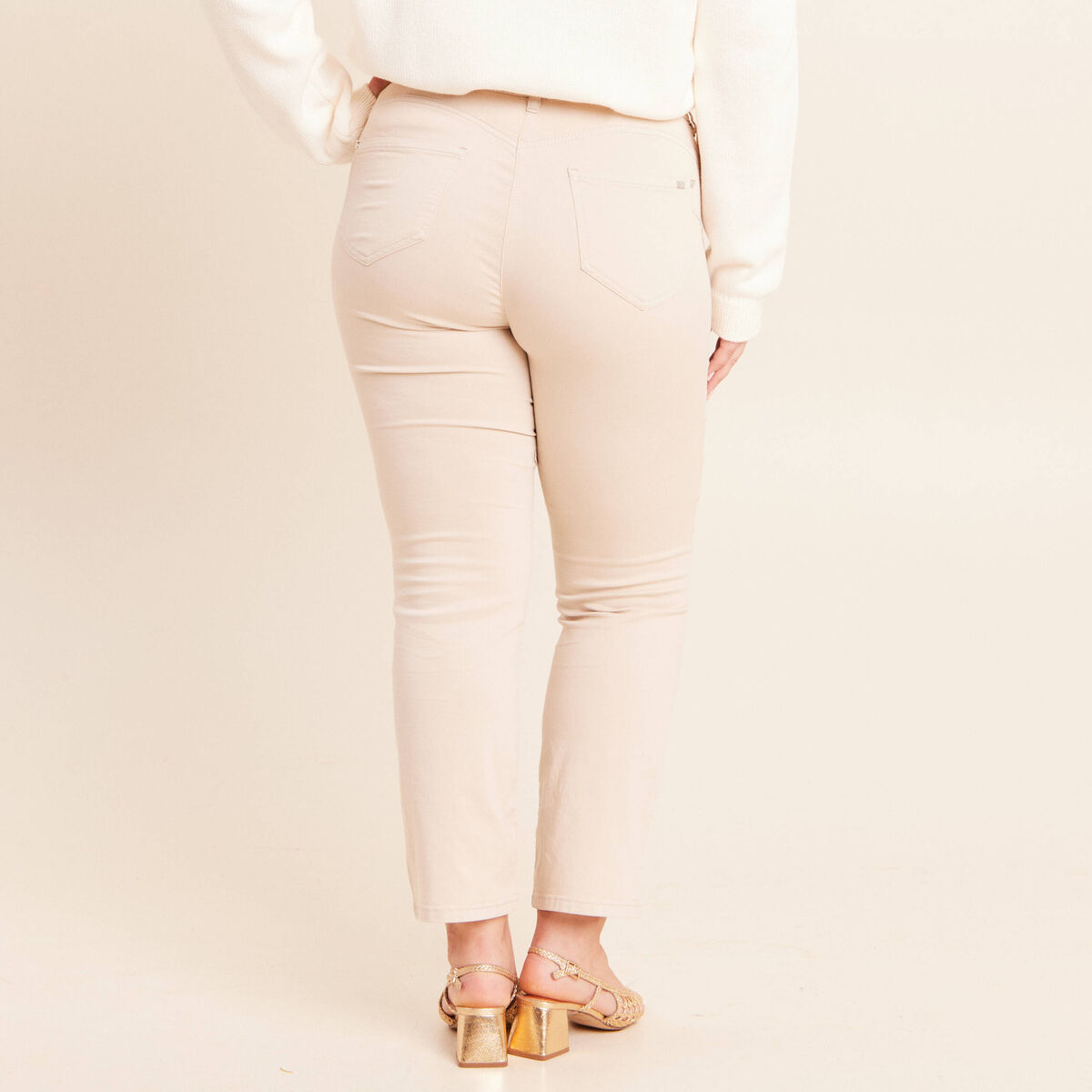 Pantalon magique Le L&eacute;ger coupe droite sable femme