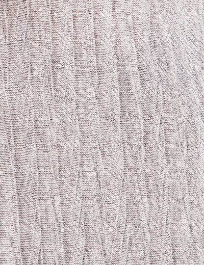 Blouse manches 3/4 plissée gris argent femme