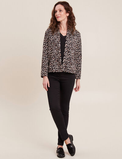 Veste droite matelassée noir femme