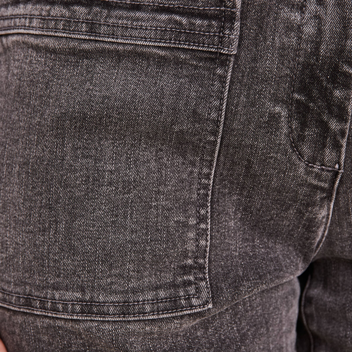 Jean coupe mom 7/8&egrave;me denim gris femme