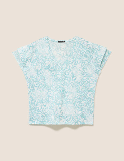 T-shirt manches courtes vert pastel femme
