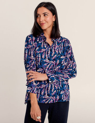 Chemise manches longues mauve femme