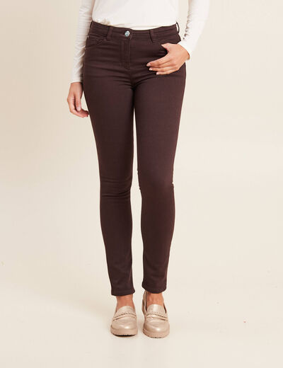 Pantalon chaud magique marron foncé femme