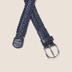 Ceinture large tress&eacute;e bleu marine femme