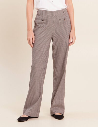 Pantalon 7/8e taille standard marron femme