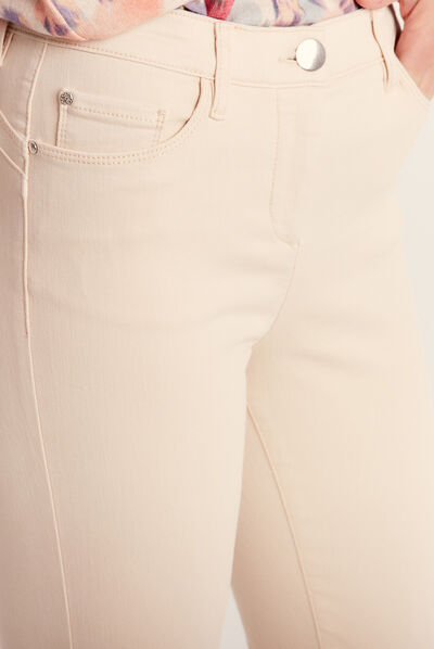 Jean magique ajusté taille standard ivoire femme