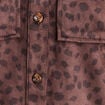 Chemise droite manches longues marron fonc&eacute; femme