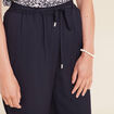 Pantalon large 7/8ème bleu foncé femme