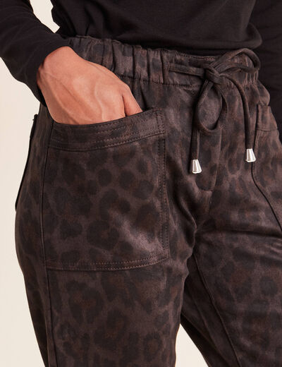 Pantalon coupe mom 7/8&egrave;me vert kaki femme