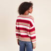 Pull col rond rose femme