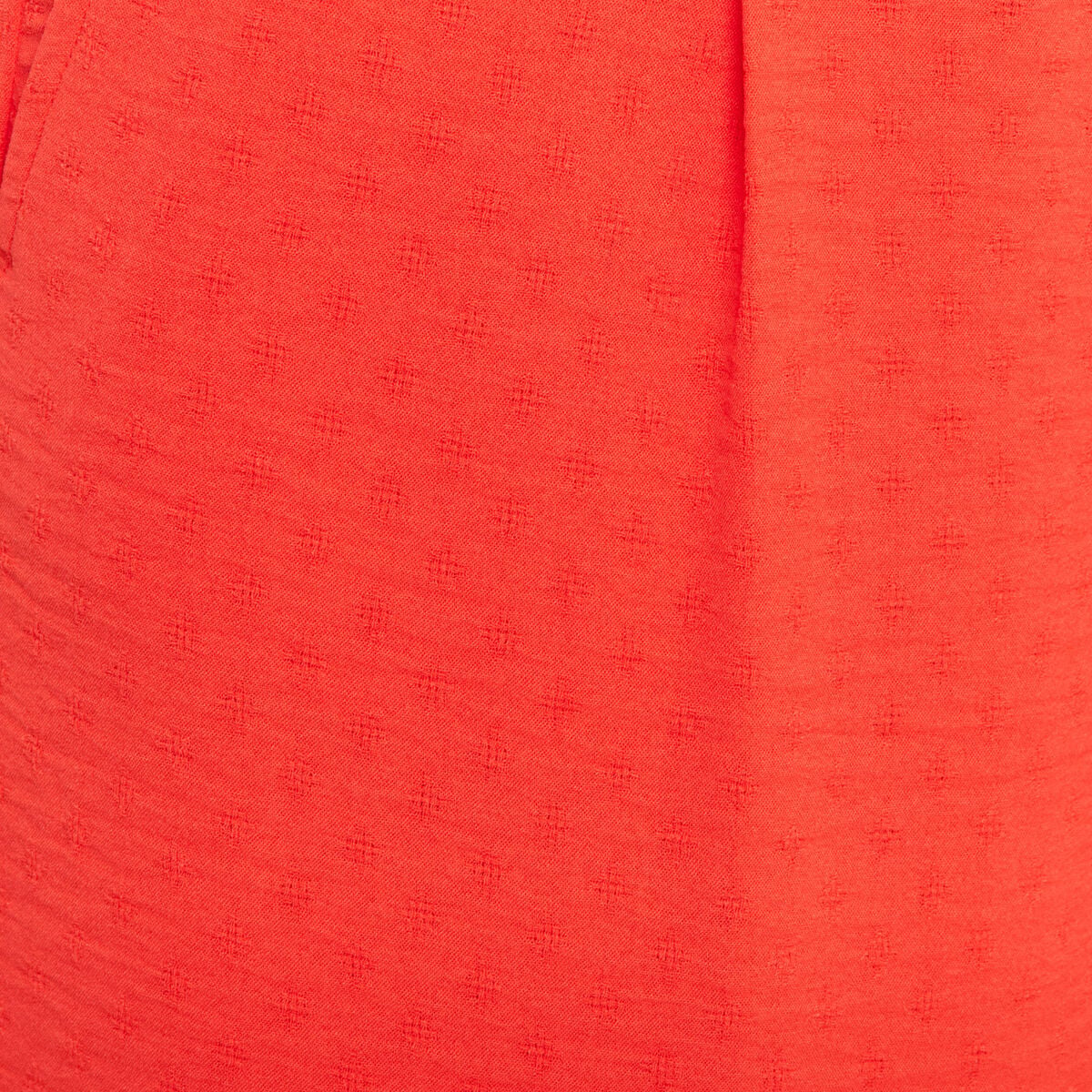 Pantalon large &eacute;lastiqu&eacute; orange femme