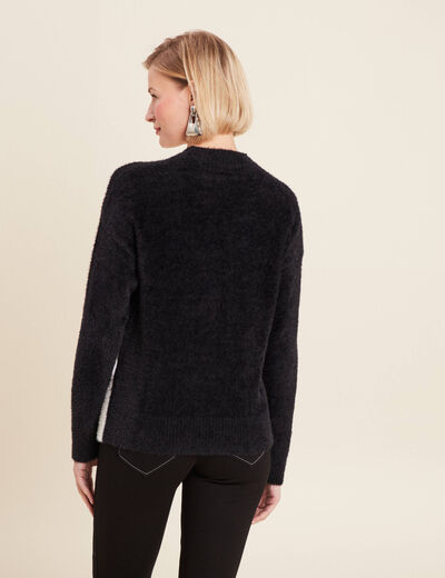 Pull manches longues blanc femme