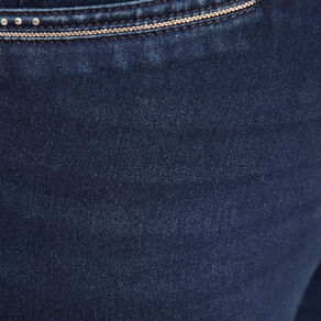 Jean droit taille standard denim brut femme