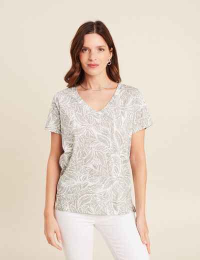 T-shirt manches courtes gris femme