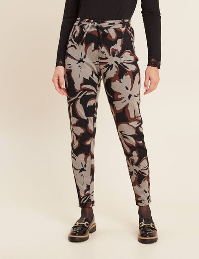 Pantalon jogging réversible marron clair femme