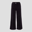Pantalon large velours noir femme