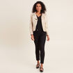 Veste esprit motard zippée couleur or femme