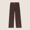 Pantalon flou effet tricoté couleur cuivre femme