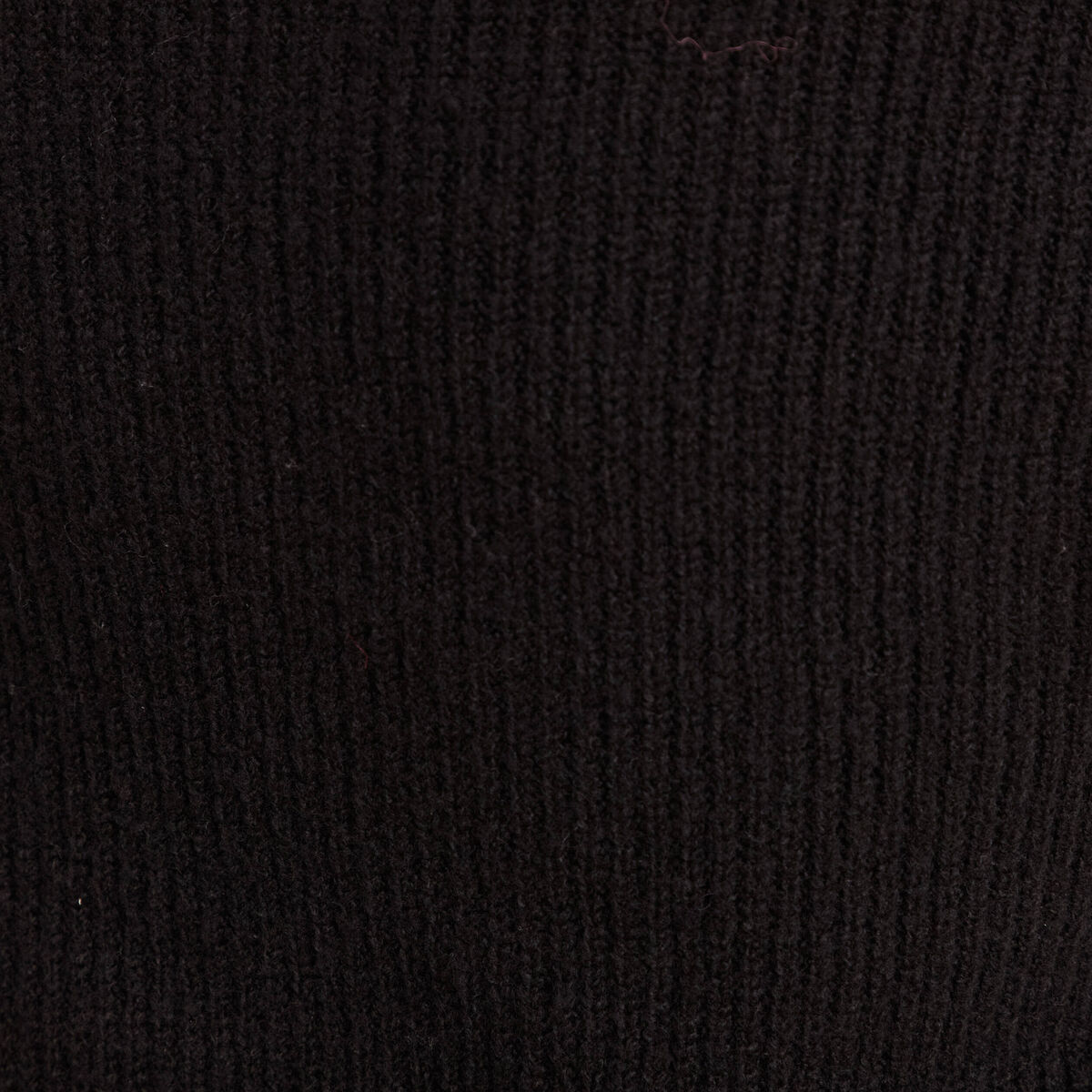 Pull col rond manches longues noir femme