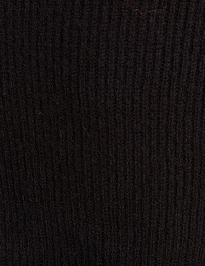 Pull col rond manches longues noir femme
