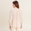 Blouse manches 3/4 rose pastel femme