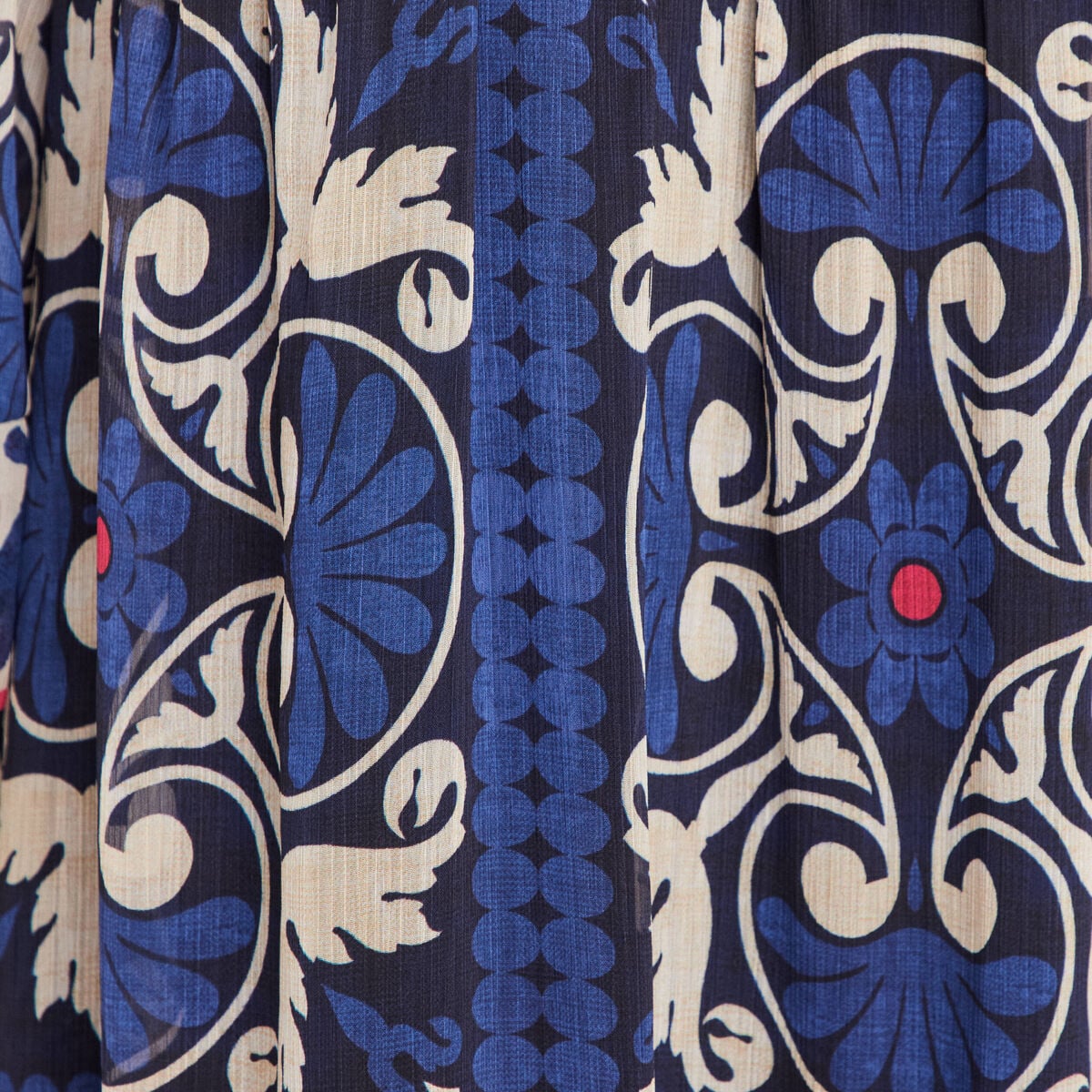 Robe courte &eacute;vas&eacute;e col tunisien bleu femme
