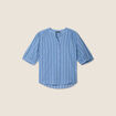 Chemise manches courtes bleu clair femme