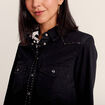 Chemise en jean noir femme