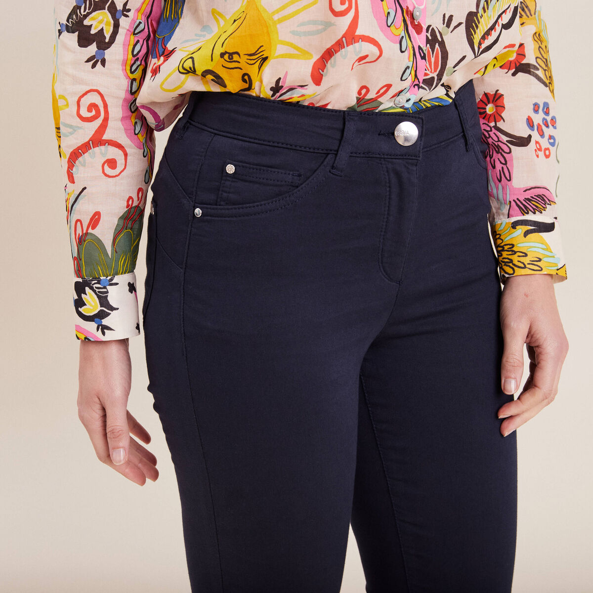 Pantalon magique Le L&eacute;ger coupe ajust&eacute;e bleu marine femme