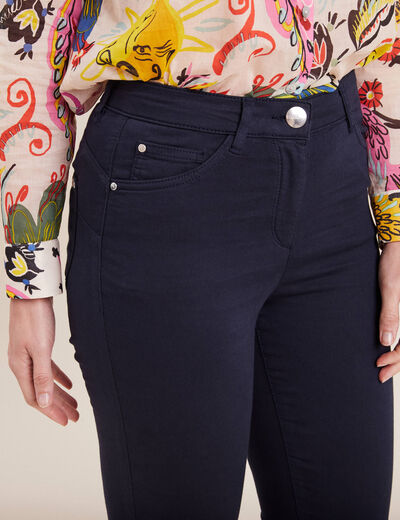 Pantalon magique Le L&eacute;ger coupe ajust&eacute;e bleu marine femme