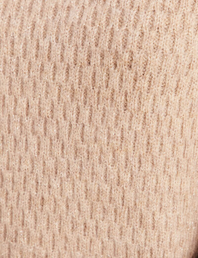 Pull manches longues beige femme