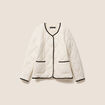 Doudoune sans col doublée ecru femme
