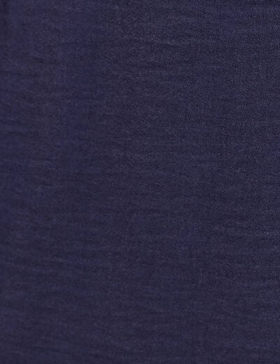 Robe droite courte manches courtes bleu marine femme