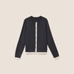 Gilet 2 en 1 col rond gris clair femme