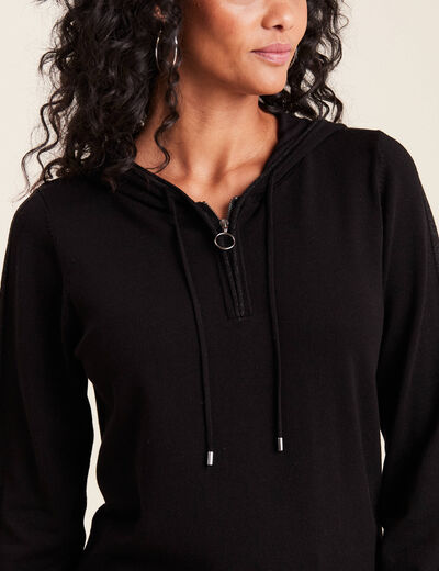 Sweat manches longues noir femme