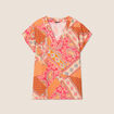 Blouse manches courtes orange femme