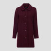 Manteau &eacute;vas&eacute; boutonn&eacute; noir femme