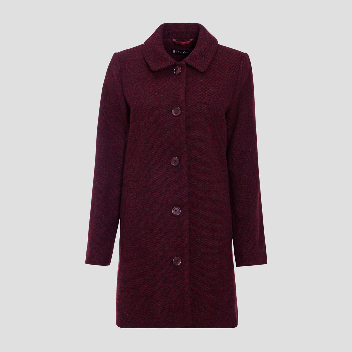 Manteau &eacute;vas&eacute; boutonn&eacute; noir femme