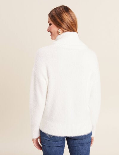 Pull manches longues ecru femme
