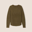 Pull manches longues vert kaki femme