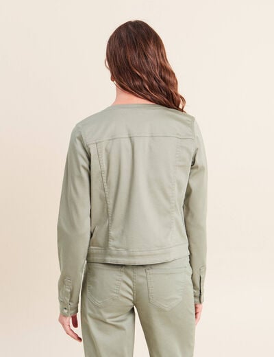 Veste cintr&eacute;e r&eacute;versible manches longues gris femme