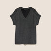 T-shirt manches courtes gris argent femme