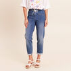 Jean coupe mom 7/8&egrave;me denim stone femme