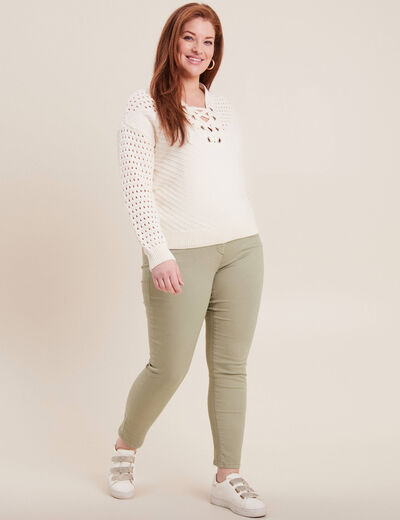 Pantalon magique Le L&eacute;ger coupe ajust&eacute;e vert clair femme