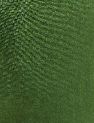 Pantalon flou ceinturé vert foncé femme