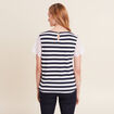 T-shirt manches courtes bleu foncé femme