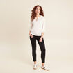 Blouse manches 3/4 ecru femme